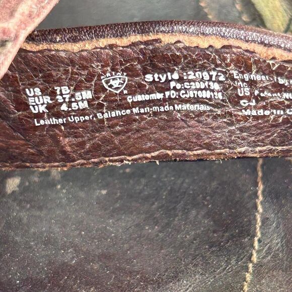 Ariat Women's Ember Wedge Slide Brown Open Toe US 7 B Harness Mule Sandals - Picture 10 of 10